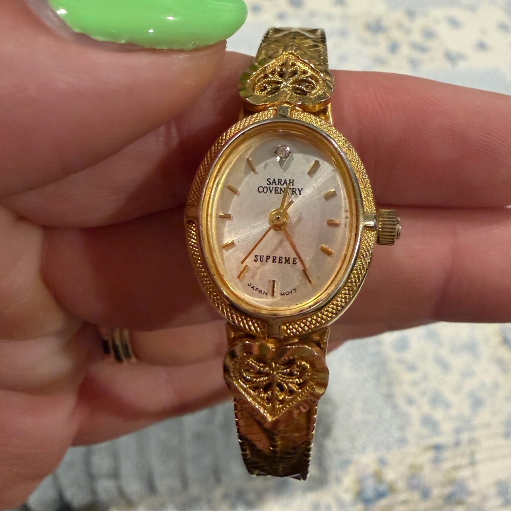 Sarah Coventry Gold Tone Oval Women's Bracelet Watch #SarahCoventry #watch